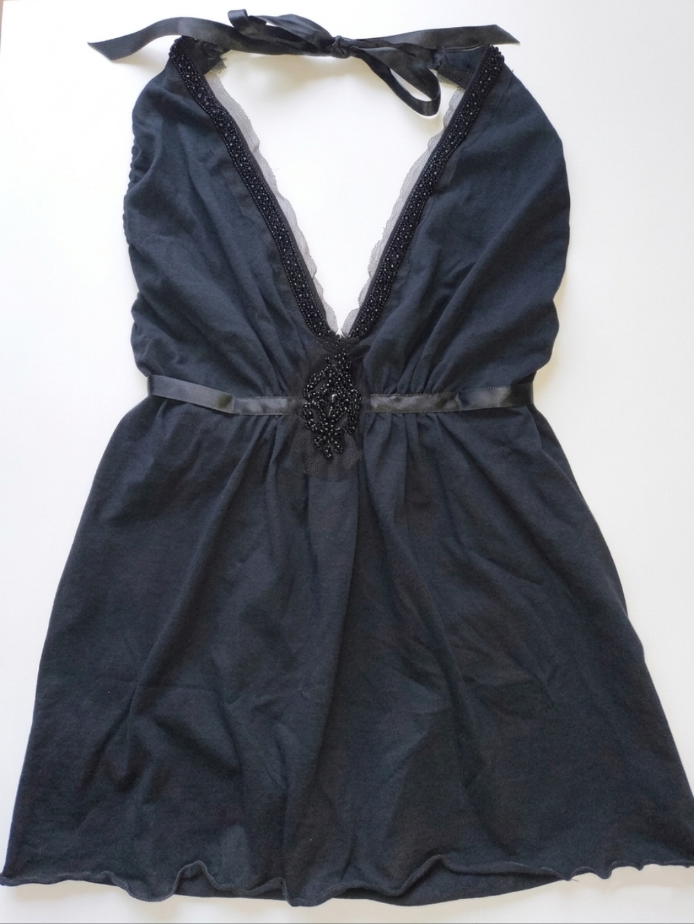Anna Sui Vintage Beaded Halter Top Mammina | Size S